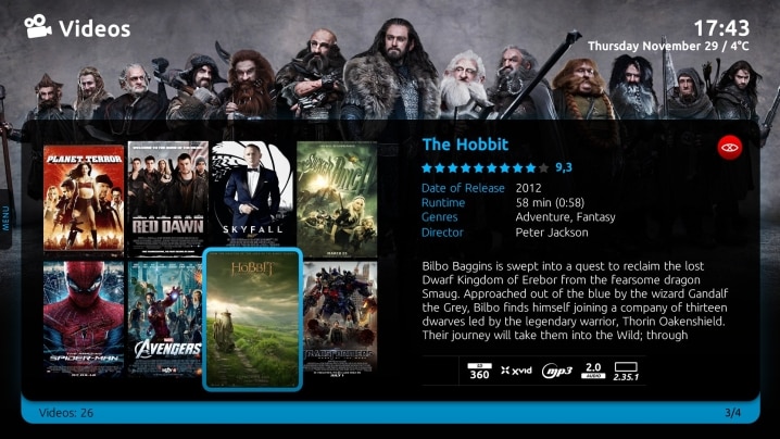 MediaPortal Titan Video Hobbit